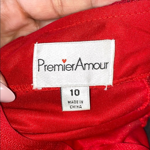 Red midi dress - Picture 3 of 3